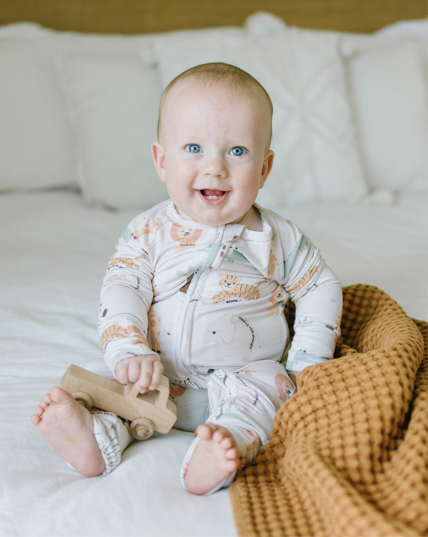 Peek-a-Zoo | Bamboo Zip Romper