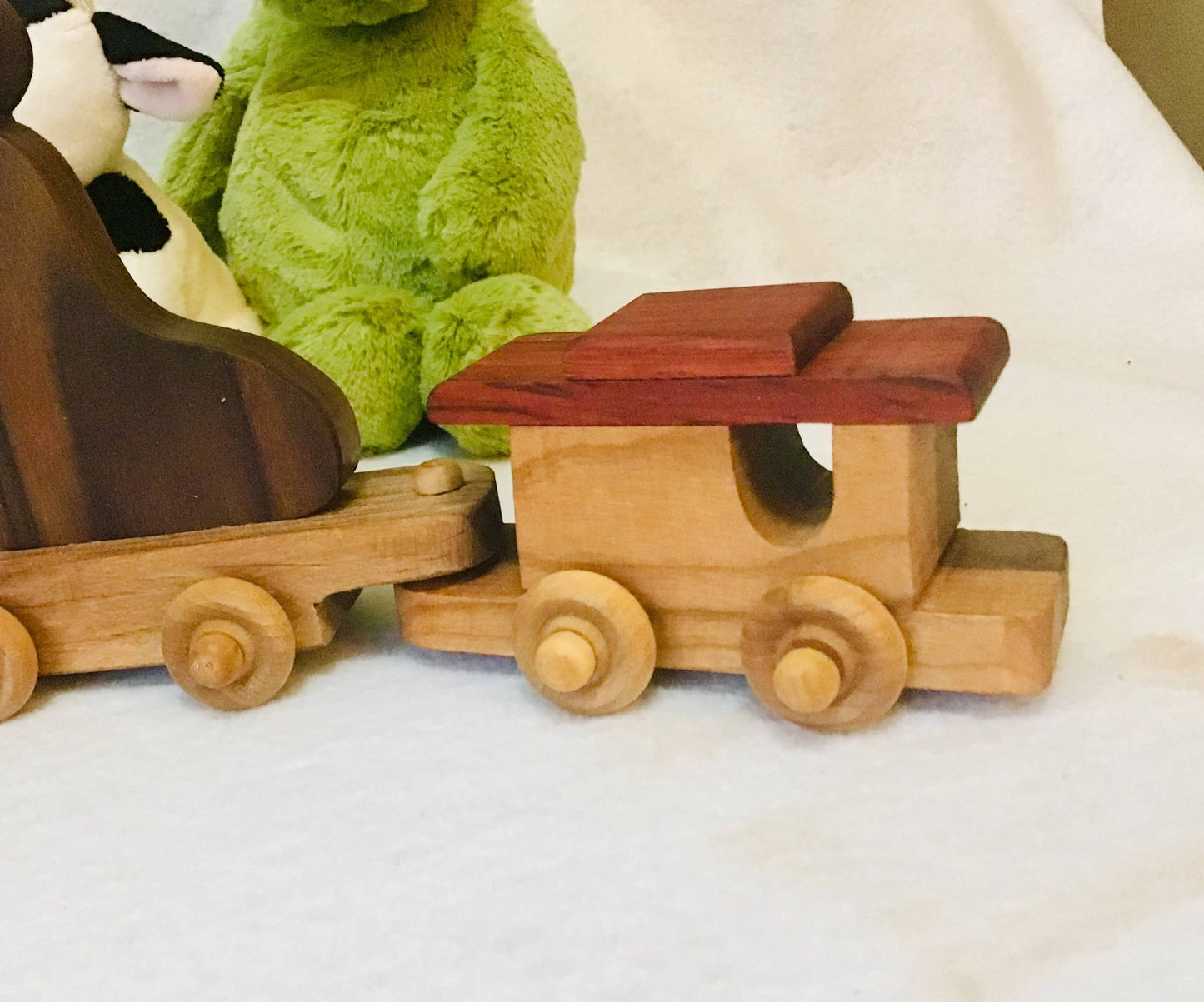 Handmade Wooden Zoo Train Set