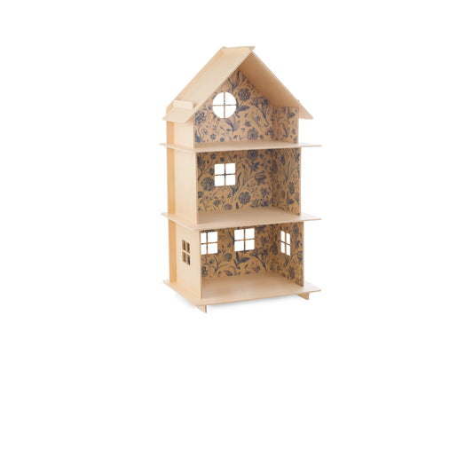 Three-story Wooden Dollhouse / Modern dollhouse