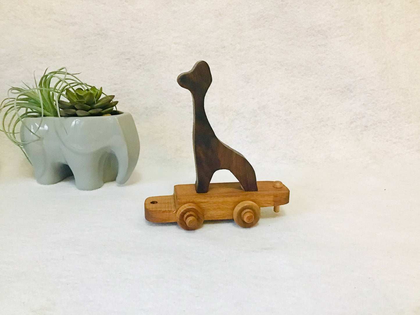 Handmade Wooden Zoo Train Set