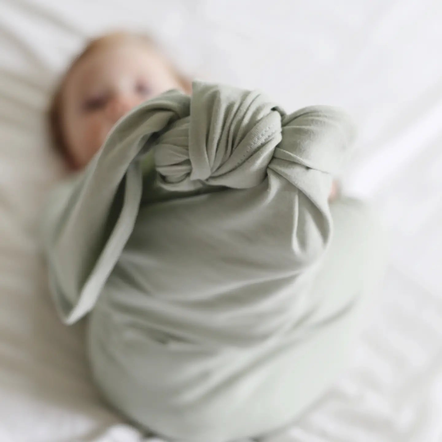 Mint Sage Cotton Knotted Gown | Marlowe & Co