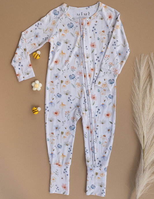 Wildflower | Bamboo Zip Romper