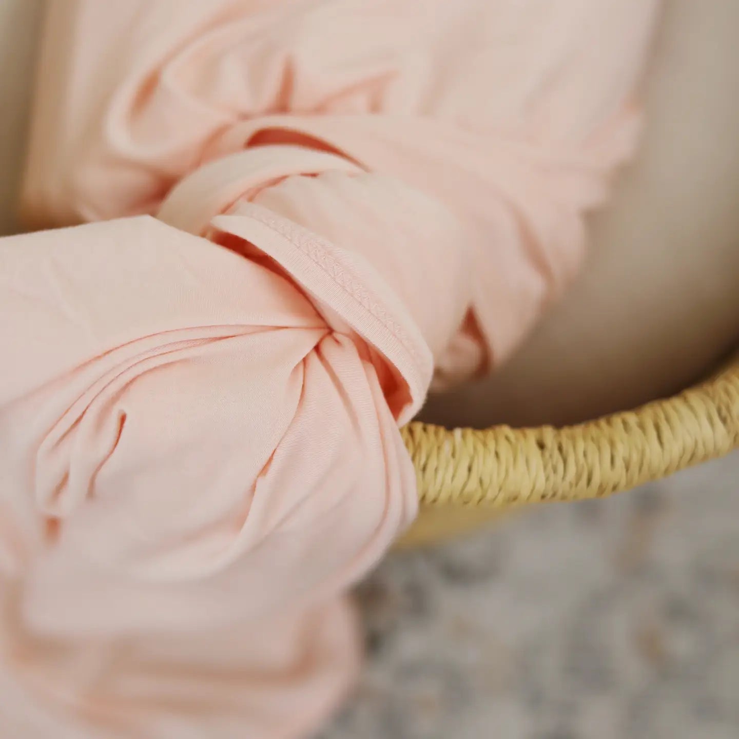 Blush Pink Bamboo Swaddle Blanket | Marlowe & Co