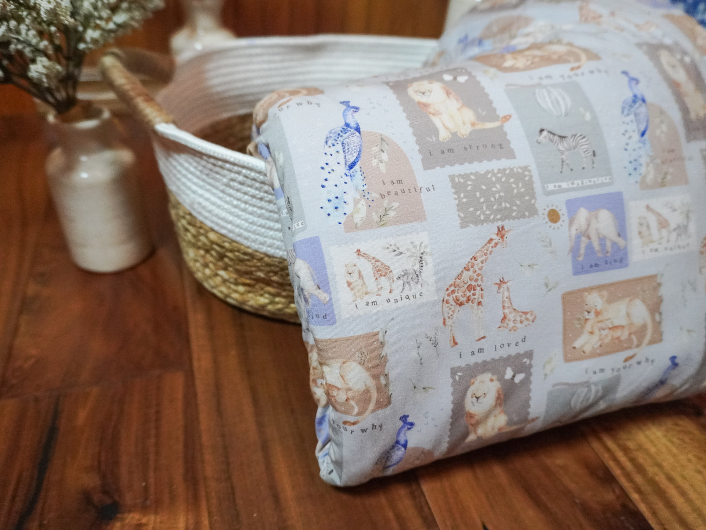 Safari Snuggles | Bamboo Quilted Toddler Blanket