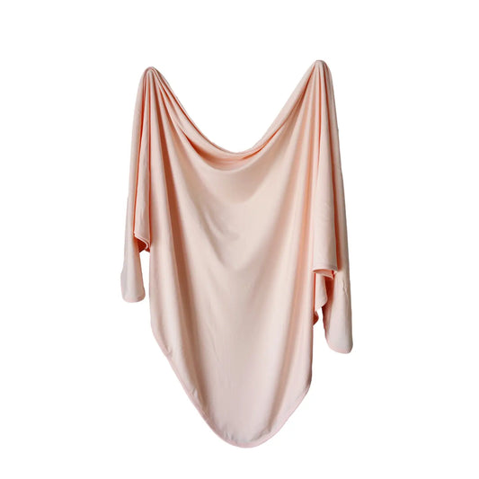 Blush Pink Bamboo Swaddle Blanket | Marlowe & Co