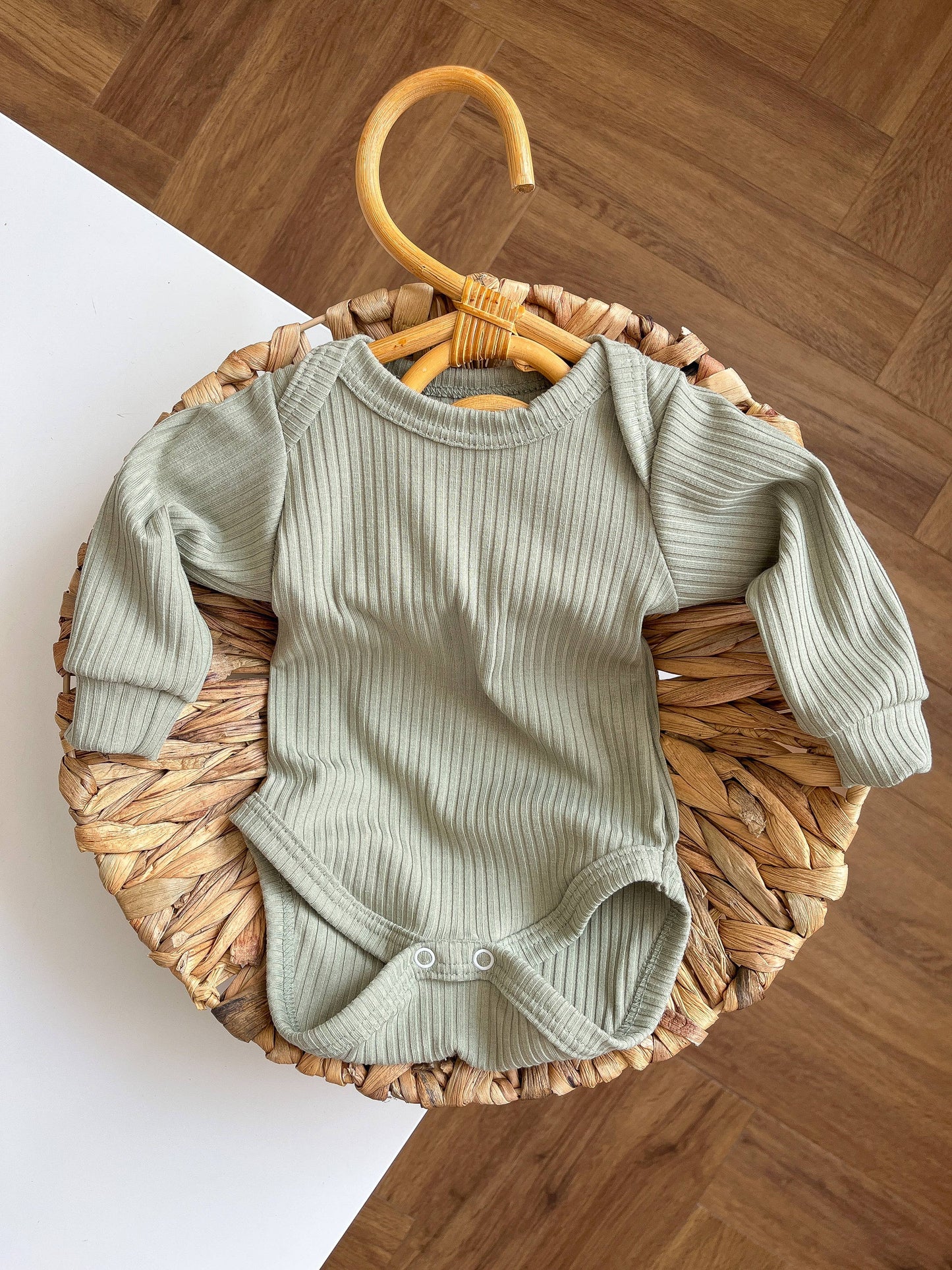 Ribbed Baby Bodysuit Long Sleeve