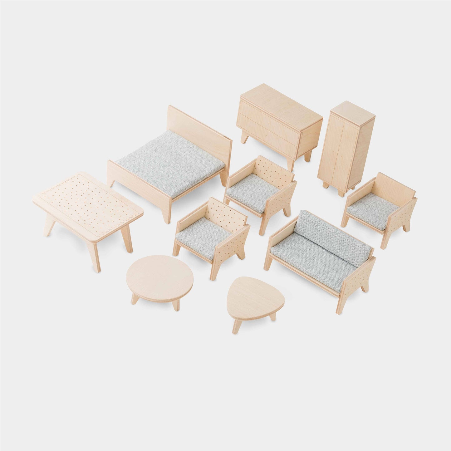 Wooden furnitures for dollhouse, Miniature furnitures