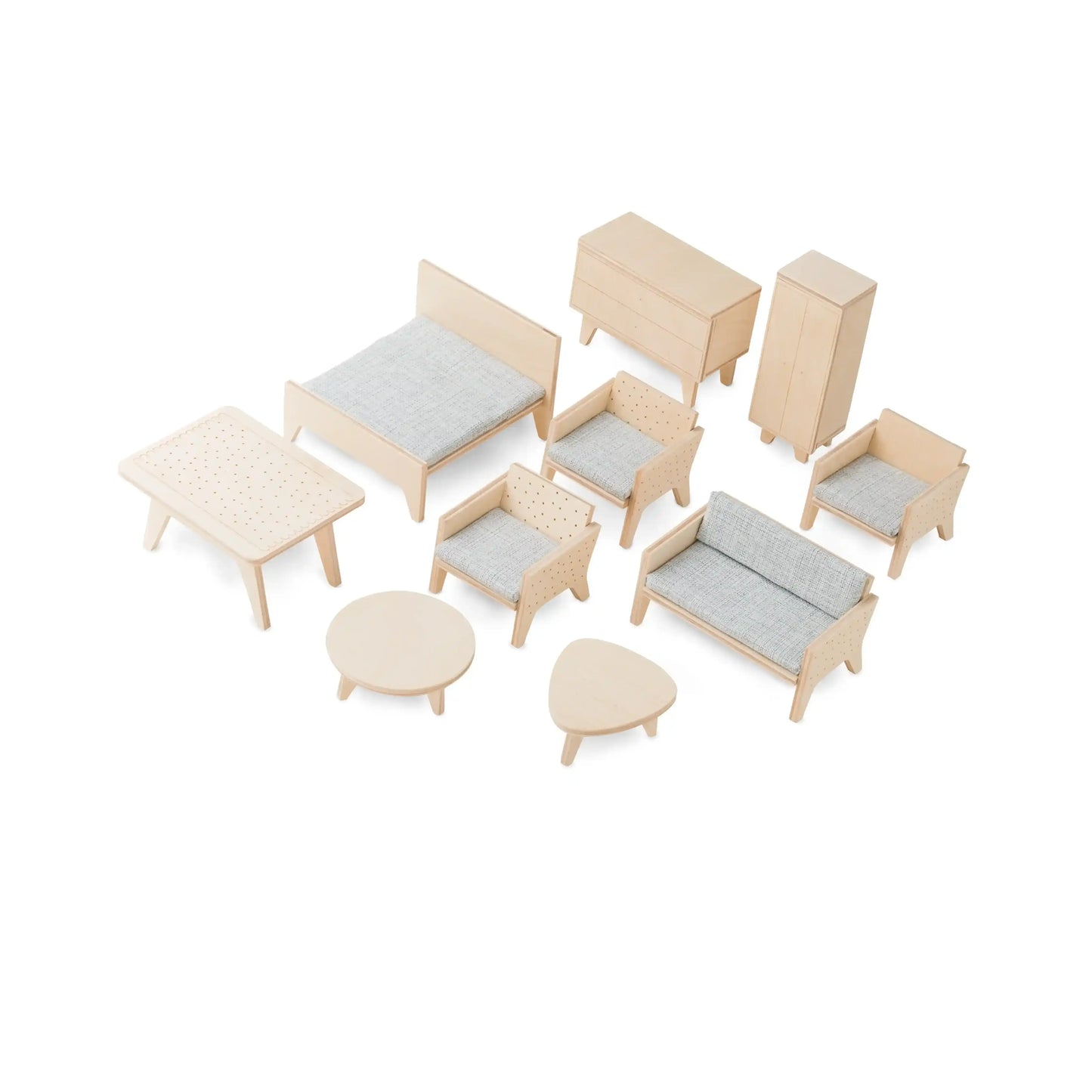 Wooden furnitures for dollhouse, Miniature furnitures