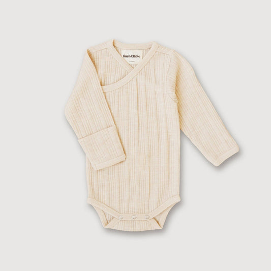 Wool Rib L/S Bodysuit - Oat