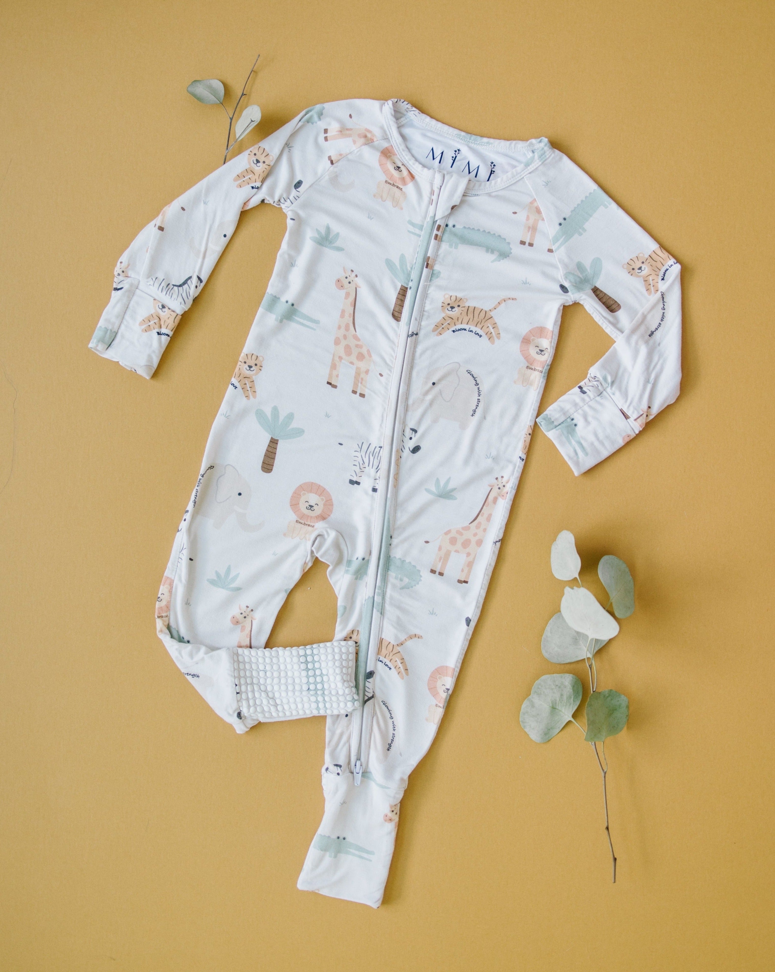 Bamboo and outlet little sleepies pjs zipper