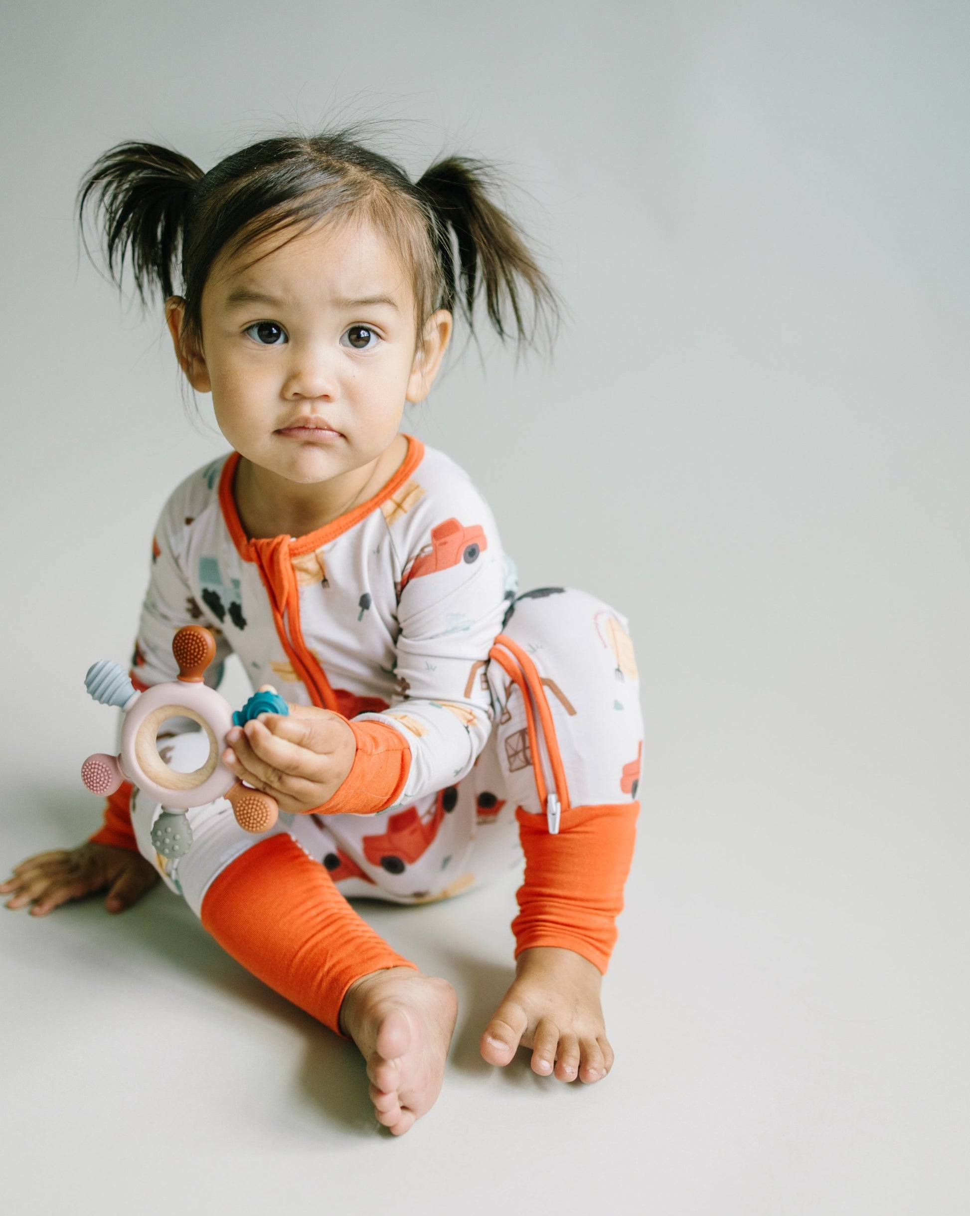 Little sleepies baby bamboo pajamas with mushroom print and words of affirmation for kids and mothers.