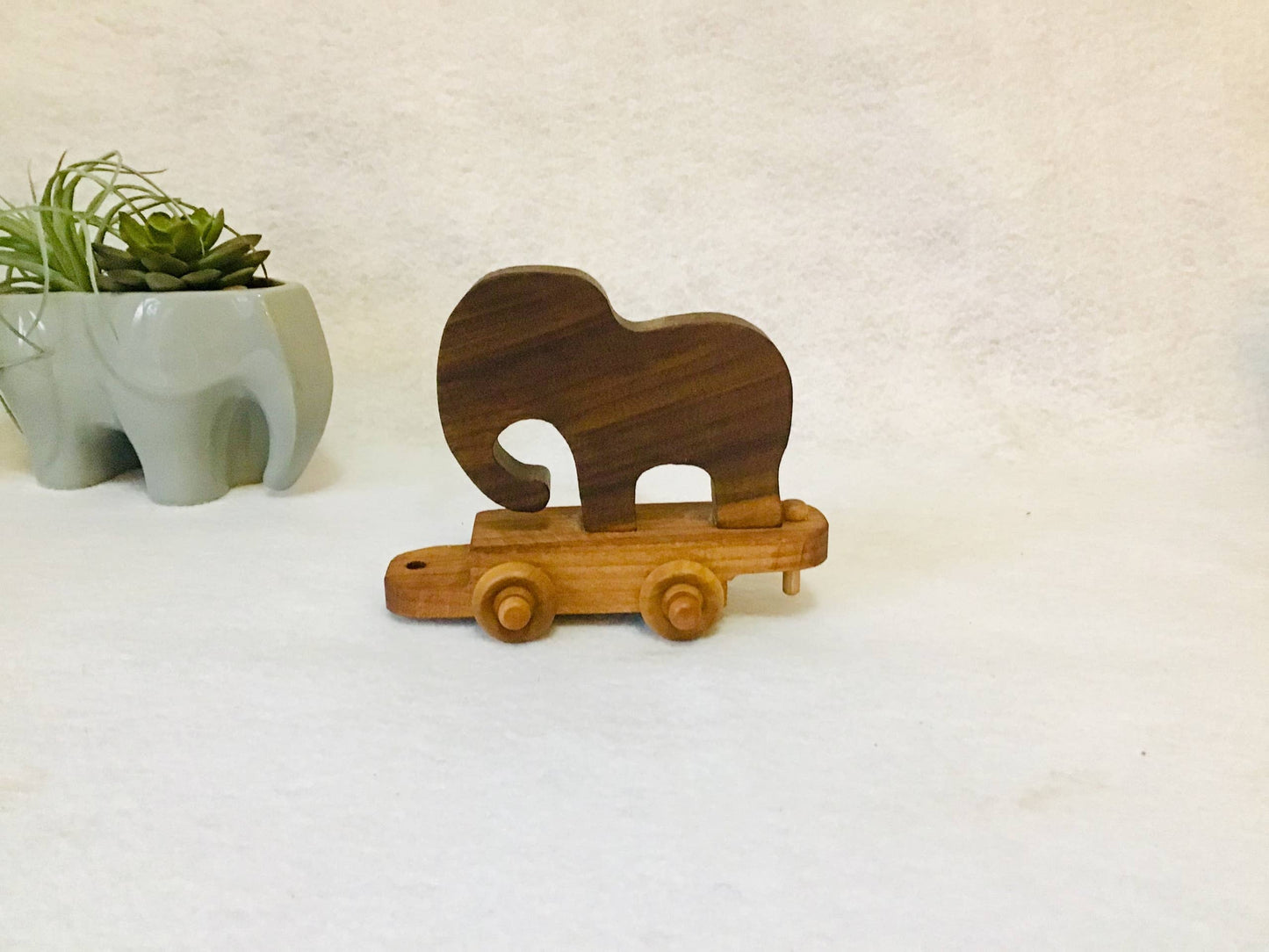 Handmade Wooden Zoo Train Set