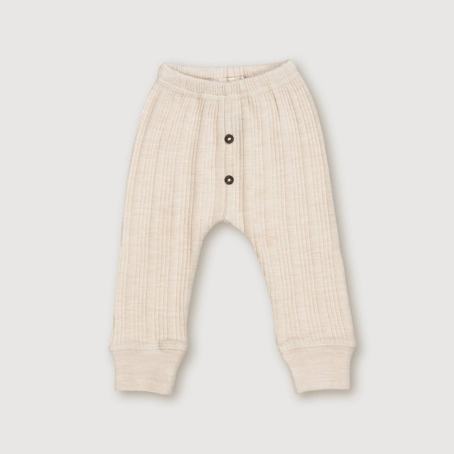 Wool Rib Leggings - Oat