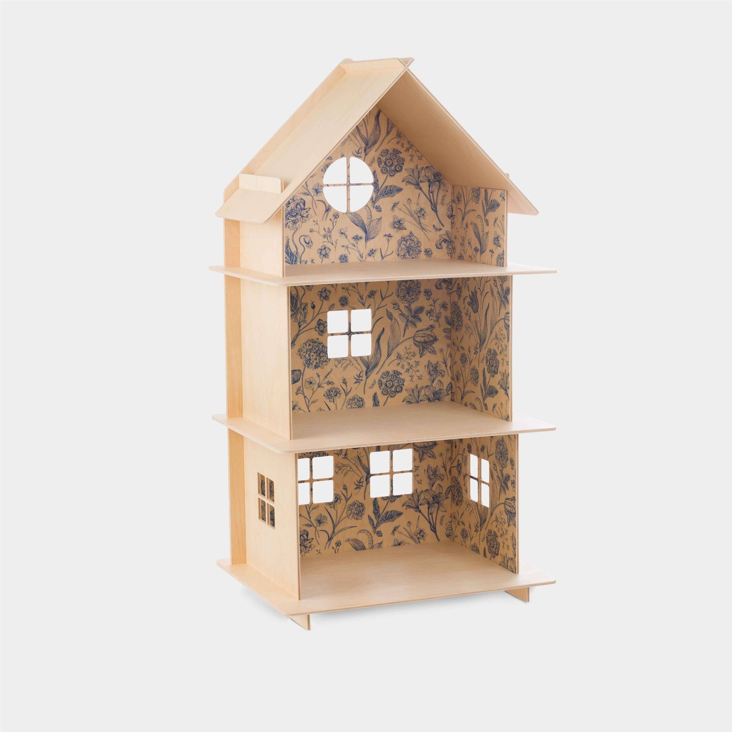 Three-story Wooden Dollhouse / Modern dollhouse